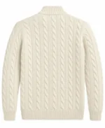 RL Cable Half Zipper Off-White - Image 5