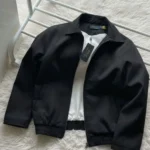 TWIL HARRINGTON JACKET BLACK