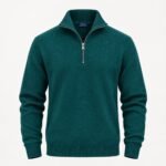 Half Zipper Sweater Bottle Green